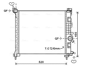 Obrázok Chladič motora AVA QUALITY COOLING  OL2562