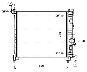 Obrázok Chladič motora AVA QUALITY COOLING  OL2567