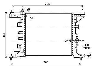 Obrázok Chladič motora AVA QUALITY COOLING  OL2568