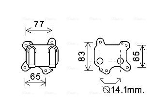 Obrázok Chladič motorového oleja AVA QUALITY COOLING  OL3581