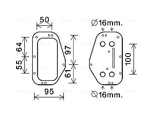 Obrázok Chladič motorového oleja AVA QUALITY COOLING  OL3684