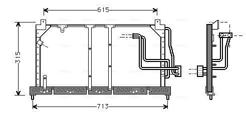 Obrázok Kondenzátor klimatizácie AVA QUALITY COOLING  OL5224