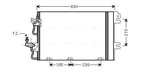 Obrázok Kondenzátor klimatizácie AVA QUALITY COOLING  OL5366D