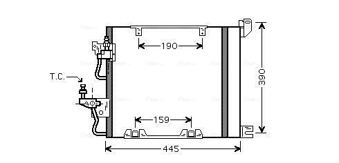 Obrázok Kondenzátor klimatizácie AVA QUALITY COOLING  OL5368D