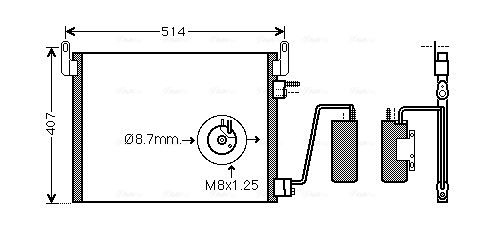 Obrázok Kondenzátor klimatizácie AVA QUALITY COOLING  OL5452D