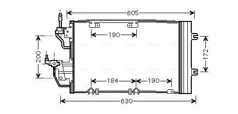 Obrázok Kondenzátor klimatizácie AVA QUALITY COOLING  OL5454D