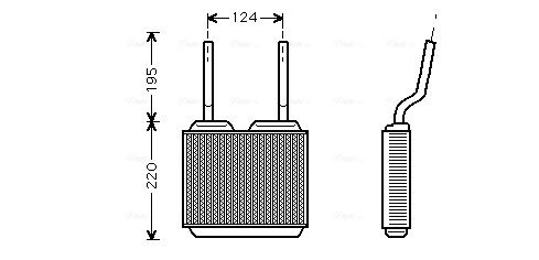 Obrázok Výmenník tepla vnútorného kúrenia AVA QUALITY COOLING  OL6132