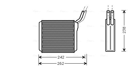 Obrázok Výmenník tepla vnútorného kúrenia AVA QUALITY COOLING  OL6205
