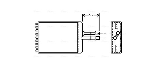 Obrázok Výmenník tepla vnútorného kúrenia AVA QUALITY COOLING  OL6216