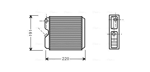 Obrázok Výmenník tepla vnútorného kúrenia AVA QUALITY COOLING  OL6240