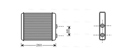 Obrázok Výmenník tepla vnútorného kúrenia AVA QUALITY COOLING  OL6259