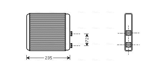 Obrázok Výmenník tepla vnútorného kúrenia AVA QUALITY COOLING  OL6321