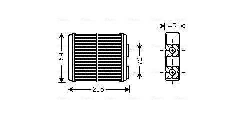 Obrázok Výmenník tepla vnútorného kúrenia AVA QUALITY COOLING  OL6403