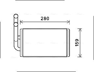 Obrázok Výmenník tepla vnútorného kúrenia AVA QUALITY COOLING  OL6570