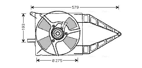 Obrázok Ventilátor chladenia motora AVA QUALITY COOLING  OL7503