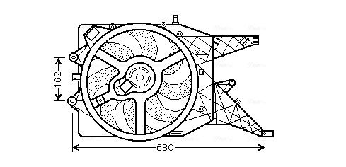 Obrázok Ventilátor chladenia motora AVA QUALITY COOLING  OL7514