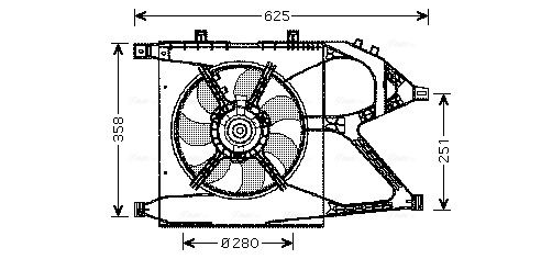 Obrázok Ventilátor chladenia motora AVA QUALITY COOLING  OL7517