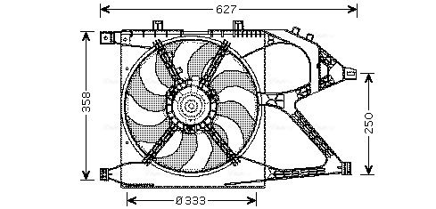 Obrázok Ventilátor chladenia motora AVA QUALITY COOLING  OL7519