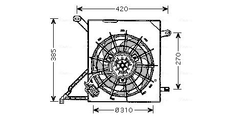 Obrázok Ventilátor chladenia motora AVA QUALITY COOLING  OL7534