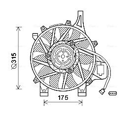 Obrázok Ventilátor chladenia motora AVA QUALITY COOLING  OL7536