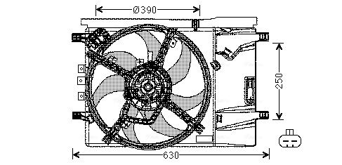 Obrázok Ventilátor chladenia motora AVA QUALITY COOLING  OL7539