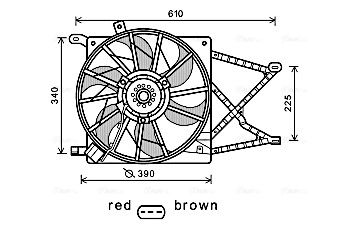 Obrázok Ventilátor chladenia motora AVA QUALITY COOLING  OL7544