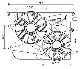 Obrázok Ventilátor chladenia motora AVA QUALITY COOLING  OL7571