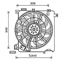 Obrázok Ventilátor chladenia motora AVA QUALITY COOLING  OL7635