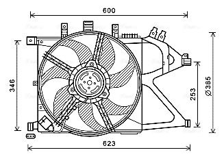 Obrázok Ventilátor chladenia motora AVA QUALITY COOLING  OL7660