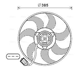 Obrázok Ventilátor chladenia motora AVA QUALITY COOLING  OL7670