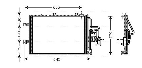 Obrázok Kondenzátor klimatizácie AVA QUALITY COOLING  OLA5307