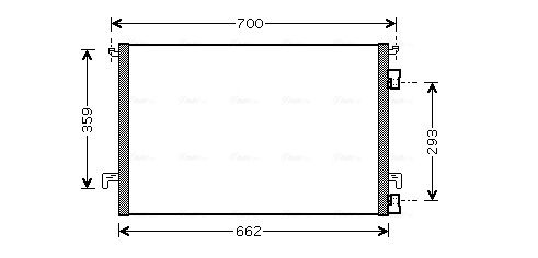 Obrázok Kondenzátor klimatizácie AVA QUALITY COOLING  OLA5334