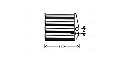 Obrázok Výmenník tepla vnútorného kúrenia AVA QUALITY COOLING  OLA6355