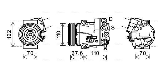 Obrázok Kompresor klimatizácie AVA QUALITY COOLING  OLAK606