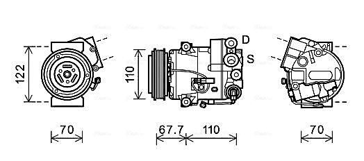 Obrázok Kondenzátor klimatizácie AVA QUALITY COOLING  OL5231