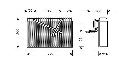 Obrázok Výparník klimatizácie AVA QUALITY COOLING  OLV298