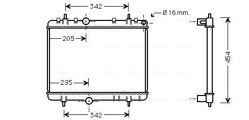 Obrázok Chladič motora AVA QUALITY COOLING  PE2267