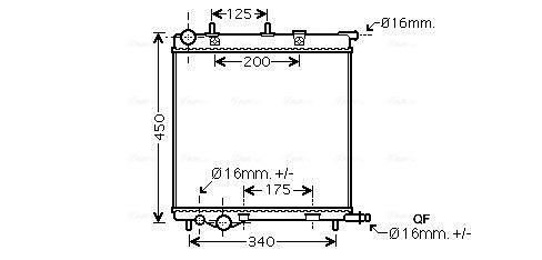 Obrázok Chladič motora AVA QUALITY COOLING  PE2368