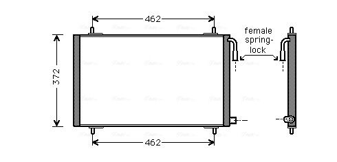 Obrázok Kondenzátor klimatizácie AVA QUALITY COOLING  PE5191