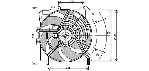 Obrázok Ventilátor chladenia motora AVA QUALITY COOLING  PE7539