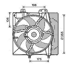 Obrázok Ventilátor chladenia motora AVA QUALITY COOLING  PE7550