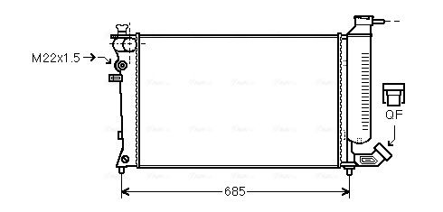 Obrázok Kondenzátor klimatizácie AVA QUALITY COOLING  SA5015