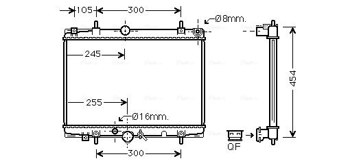 Obrázok Chladič motora AVA QUALITY COOLING  OL2105