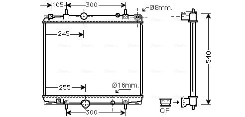 Obrázok Chladič motora AVA QUALITY COOLING  PEA2237