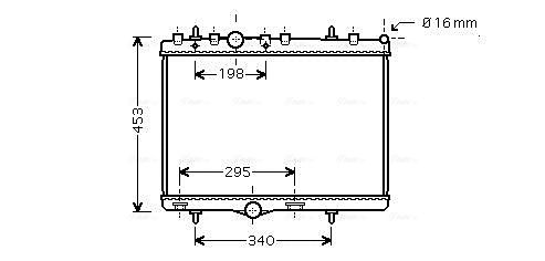 Obrázok Chladič motora AVA QUALITY COOLING  PEA2255