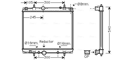 Obrázok Chladič motora AVA QUALITY COOLING  PEA2275