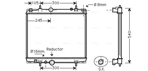 Obrázok Chladič motora AVA QUALITY COOLING  PEA2276