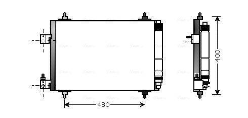 Obrázok Kondenzátor klimatizácie AVA QUALITY COOLING  PEA5286D