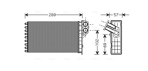 Obrázok Výmenník tepla vnútorného kúrenia AVA QUALITY COOLING  PEA6226
