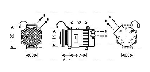 Obrázok Kompresor klimatizácie AVA QUALITY COOLING  PEAK036